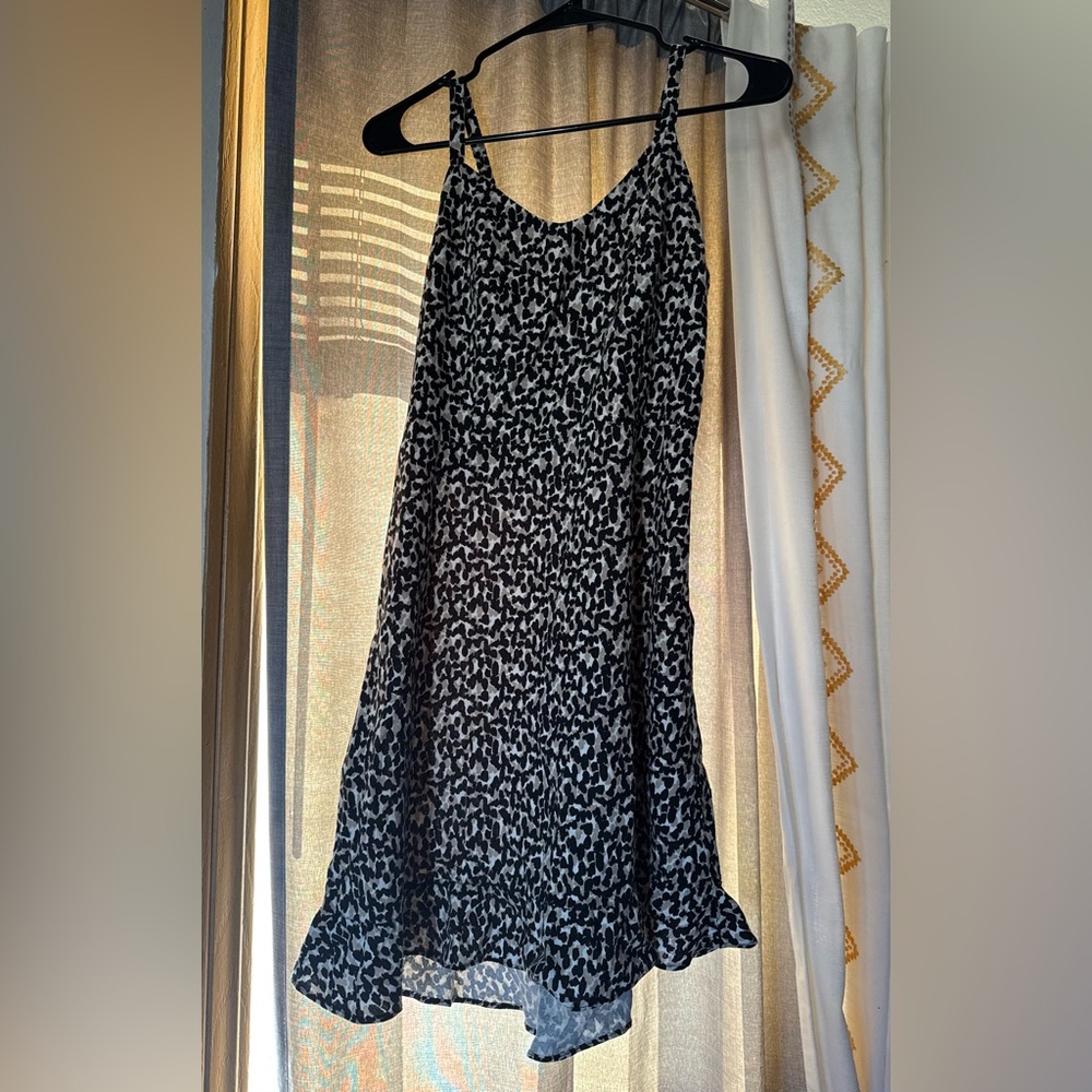 Old Navy Black and White Mini Slip Dress